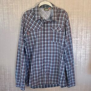 Howler Brothers Men's Blue Plaid Matagorda Shirt